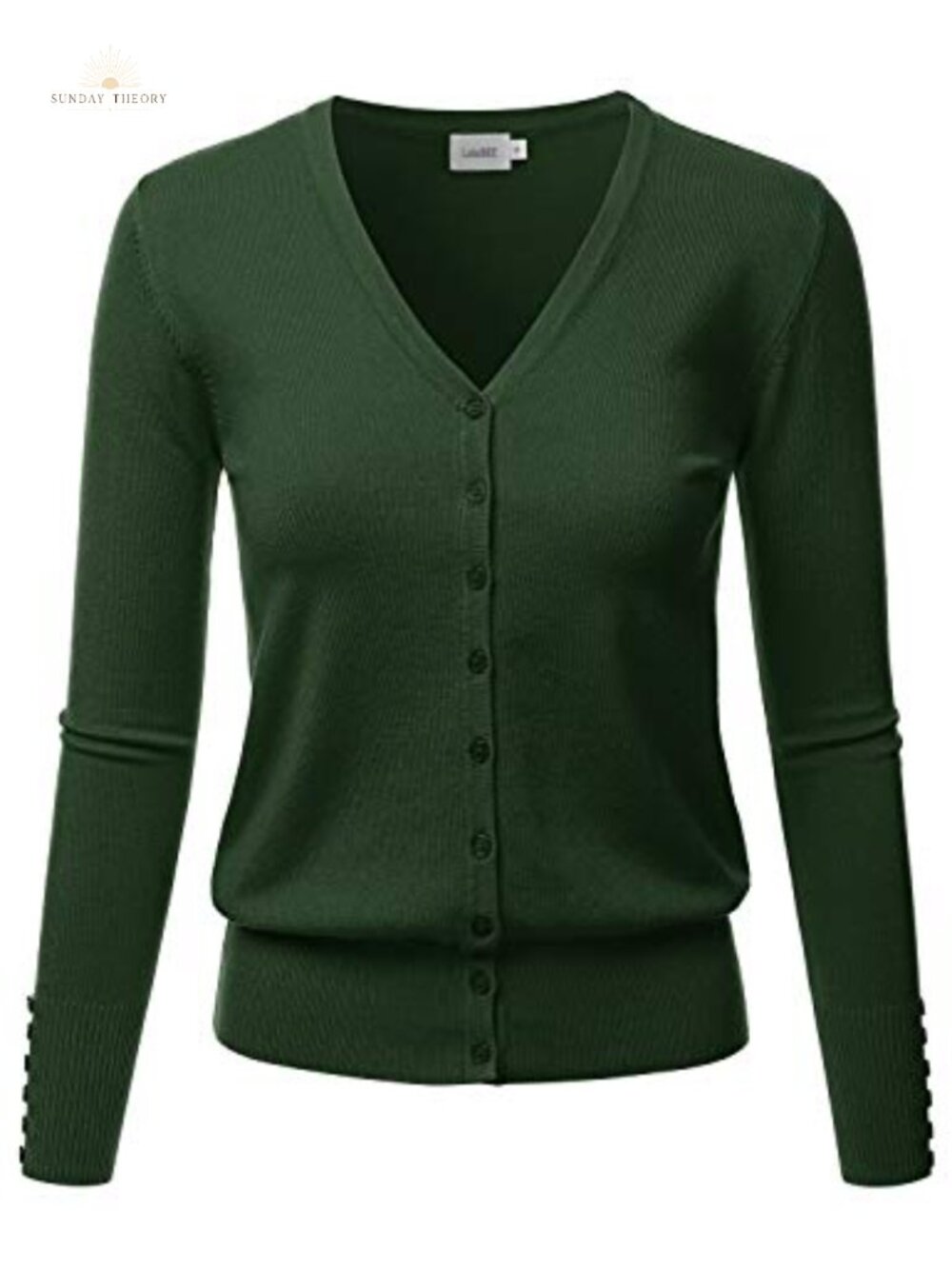 LALABEE Women's V-Neck Button Down Long Sleeve Soft Knit Cardigan Sweater